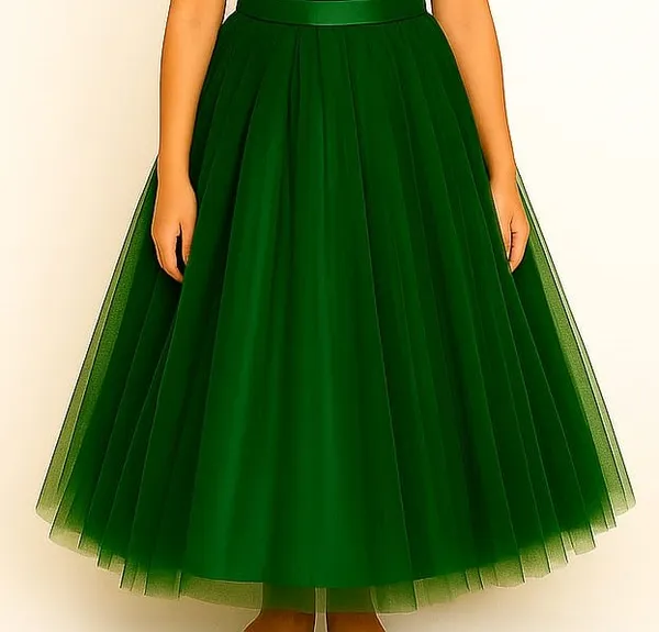 Green_Cotton_Premium_&_Elegant_Lehenga_For_Girls