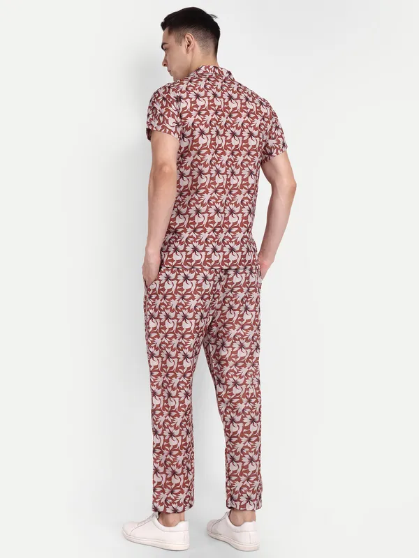 Men’s_Rust_Floral_Co-Ord_Set_with_Short_Sleeve_Shirt_&_Trousers