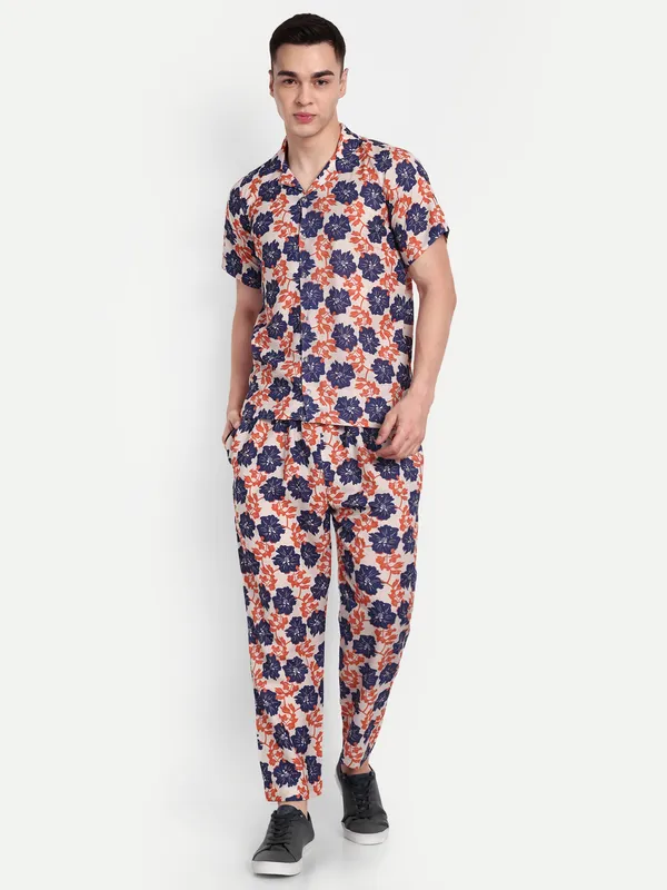 Men’s_Rust_Floral_Co-Ord_Set_with_Short_Sleeve_Shirt_&_Trousers
