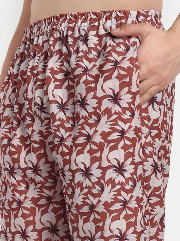 Men’s_Rust_Floral_Co-Ord_Set_with_Short_Sleeve_Shirt_&_Trousers