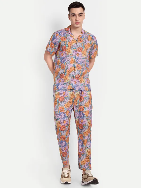 Men’s_Rust_Floral_Co-Ord_Set_with_Short_Sleeve_Shirt_&_Trousers