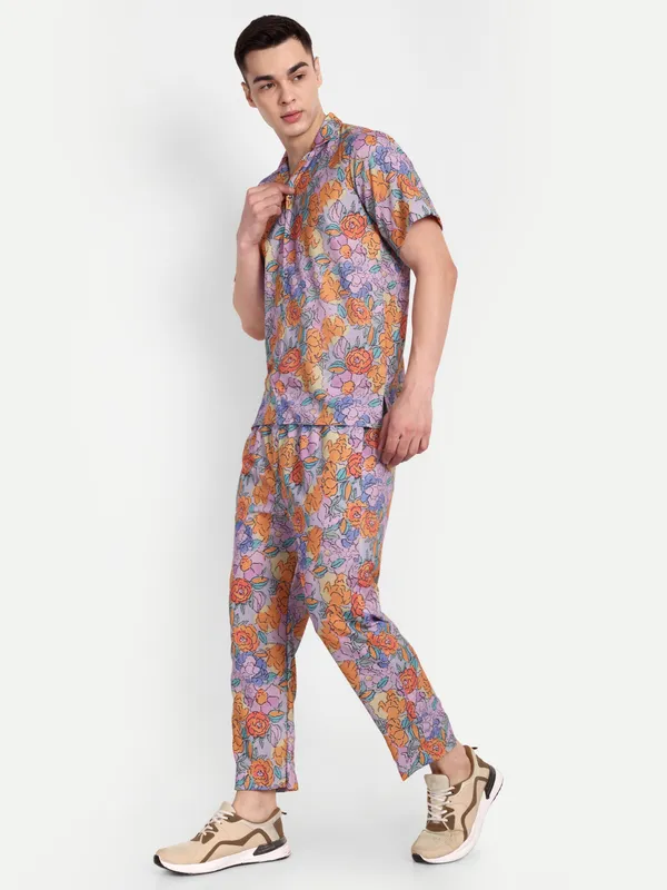 Men’s_Rust_Floral_Co-Ord_Set_with_Short_Sleeve_Shirt_&_Trousers