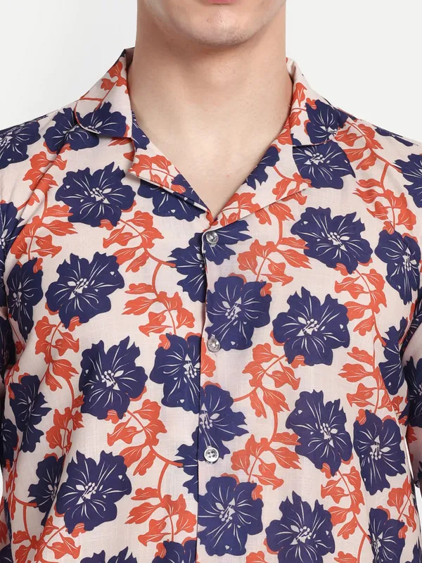 Men’s_Rust_Floral_Co-Ord_Set_with_Short_Sleeve_Shirt_&_Trousers