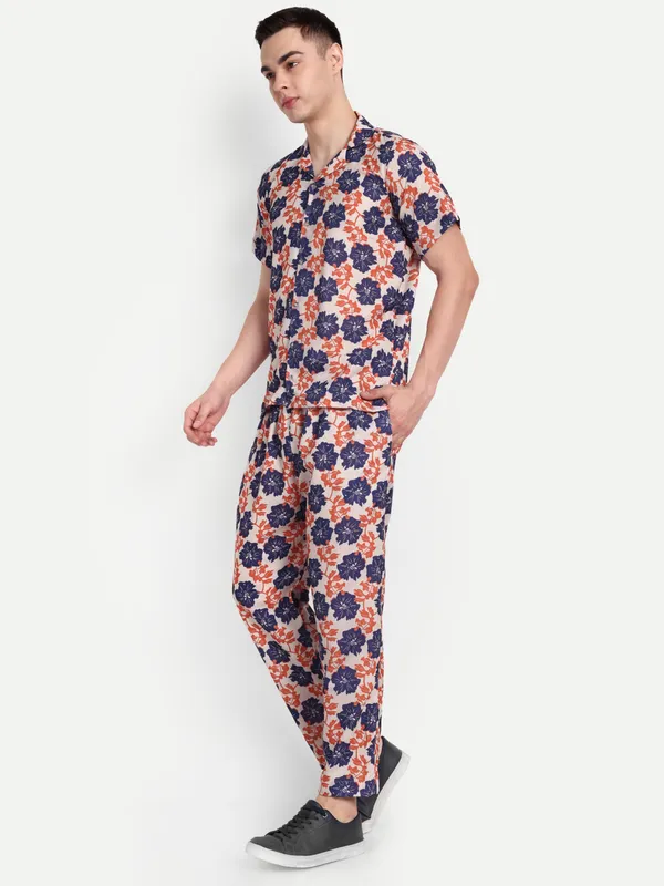 Men’s_Rust_Floral_Co-Ord_Set_with_Short_Sleeve_Shirt_&_Trousers