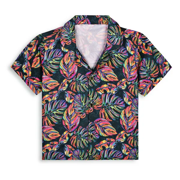 Neon_Tropical_Leaf_Co-Ord_Set_–_Multicolor_Printed_Shirt_&_Shorts