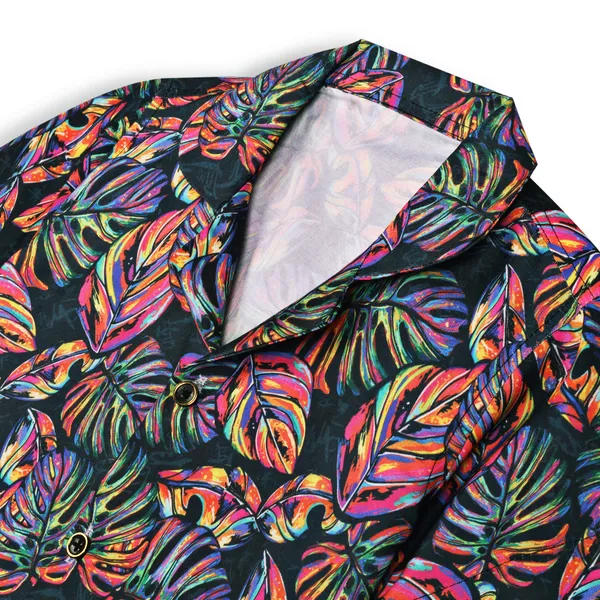Neon_Tropical_Leaf_Co-Ord_Set_–_Multicolor_Printed_Shirt_&_Shorts