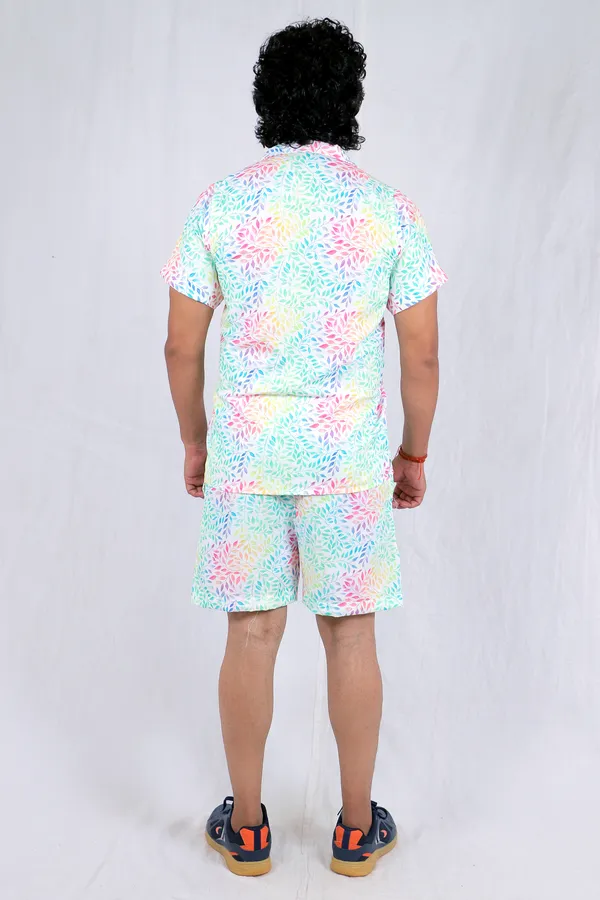 Pastel_Leaf_Print_Co-Ord_Set_for_Men_–_Summer_Casual_Shirt_&_Shorts_Combo