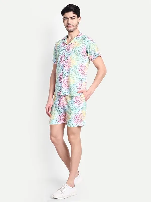 Pastel_Leaf_Print_Co-Ord_Set_for_Men_–_Summer_Casual_Shirt_&_Shorts_Combo