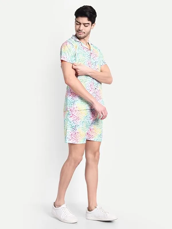 Pastel_Leaf_Print_Co-Ord_Set_for_Men_–_Summer_Casual_Shirt_&_Shorts_Combo