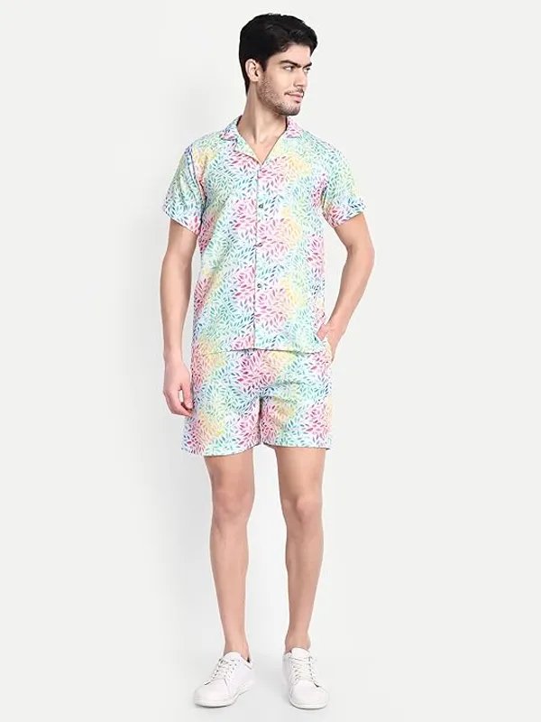 Pastel_Leaf_Print_Co-Ord_Set_for_Men_–_Summer_Casual_Shirt_&_Shorts_Combo