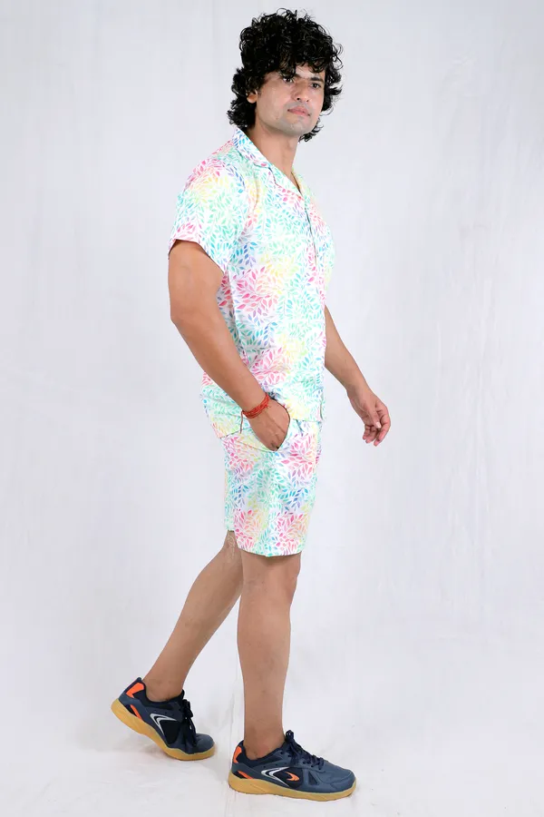 Pastel_Leaf_Print_Co-Ord_Set_for_Men_–_Summer_Casual_Shirt_&_Shorts_Combo