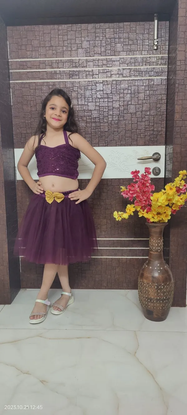 Purple_Cotton_Premium_&_Elegant_Top_&_Skirt_For_Girls