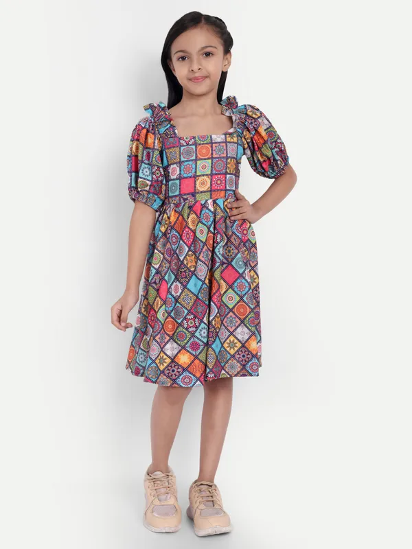 Printed_Cotton_A-Line_Dress_for_Girls