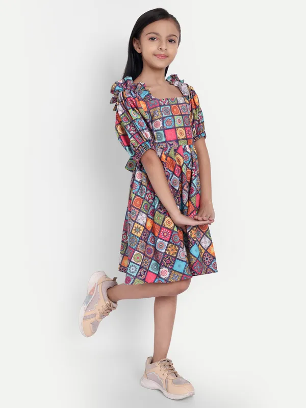 Printed_Cotton_A-Line_Dress_for_Girls