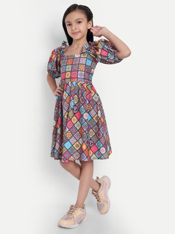 Printed_Cotton_A-Line_Dress_for_Girls