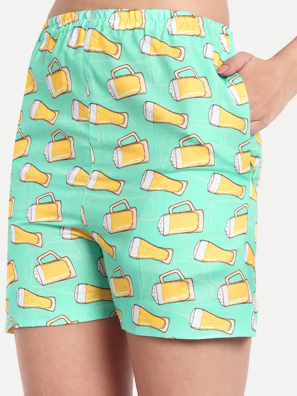 Light_Green_Cotton_Premium_&_Elegant_Top_&_Shorts_For_Women