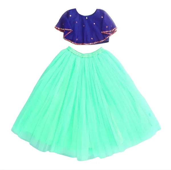Blue_And_Green_Cotton_Premium_&_Elegant_Lehenga_Choli_For_Girls