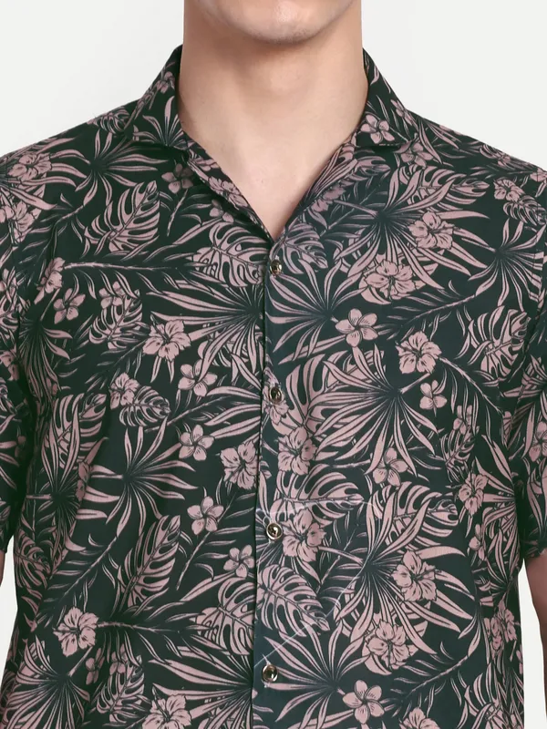 Tropical_Forest_Co-Ord_Set_for_Men_–_Dark_Green_Floral_Shirt_&_Trousers