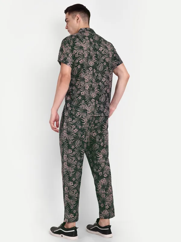 Tropical_Forest_Co-Ord_Set_for_Men_–_Dark_Green_Floral_Shirt_&_Trousers