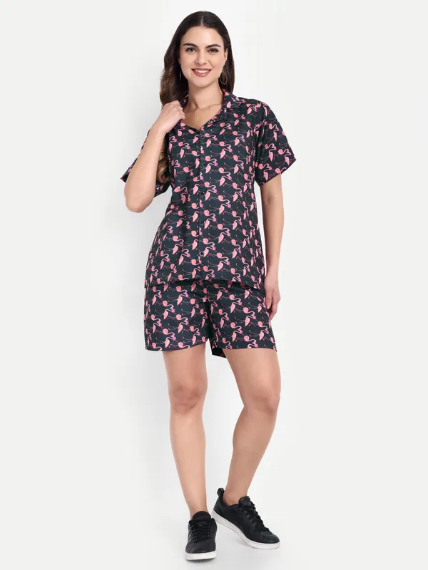 Black_Cotton_Premium_&_Elegant_Top_&_Shorts_For_Women