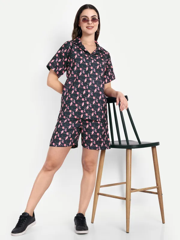 Black_Cotton_Premium_&_Elegant_Top_&_Shorts_For_Women