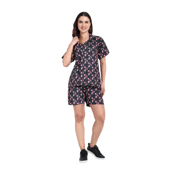 Black_Cotton_Premium_&_Elegant_Top_&_Shorts_For_Women