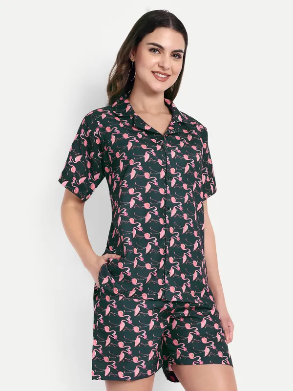 Black_Cotton_Premium_&_Elegant_Top_&_Shorts_For_Women