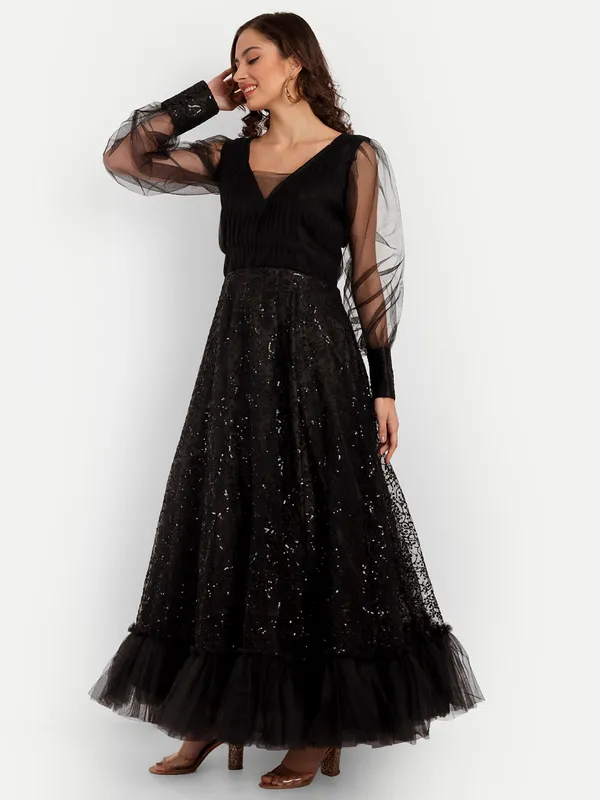 Black_Cotton_Premium_&_Elegant_Dress_For_Women