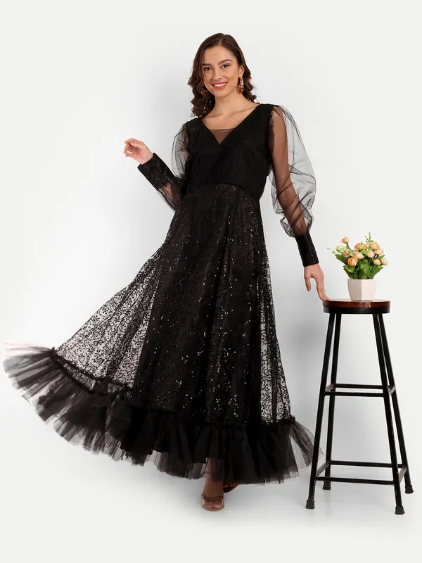Black_Cotton_Premium_&_Elegant_Dress_For_Women