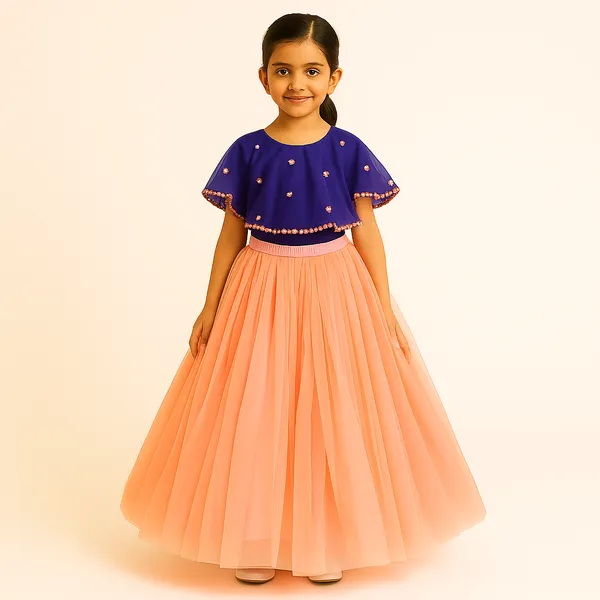 Orange_And_Blue_Cotton_Premium_&_Elegant_Lehenga_Choli_For_Girls