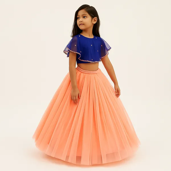 Orange_And_Blue_Cotton_Premium_&_Elegant_Lehenga_Choli_For_Girls