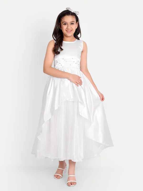 White_Girls_Embellished_Net_Fit_&_Flare_Maxi_Dress