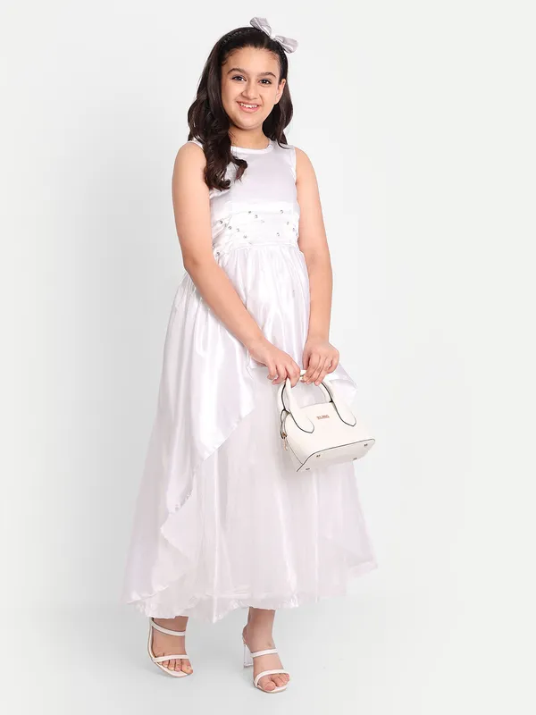 White_Girls_Embellished_Net_Fit_&_Flare_Maxi_Dress
