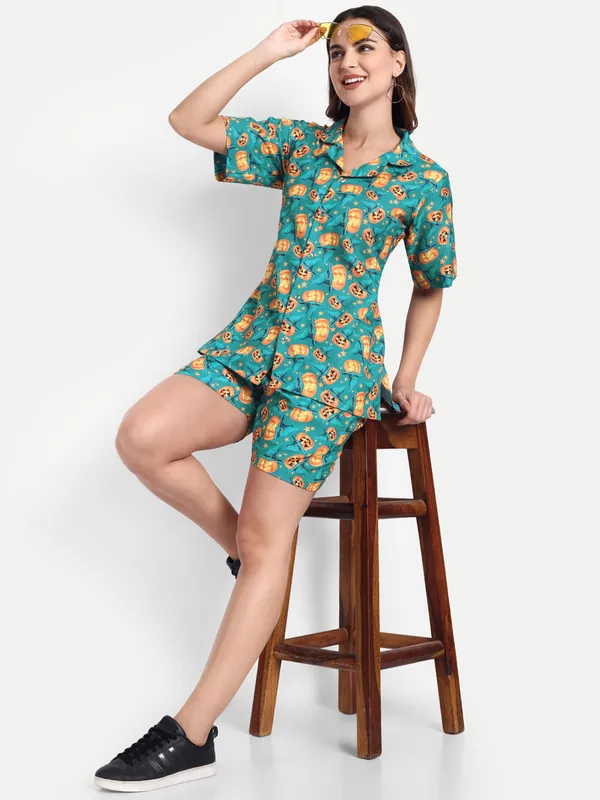 Multicolor_Cotton_Premium_&_Elegant_Top_&_Shorts_For_Women