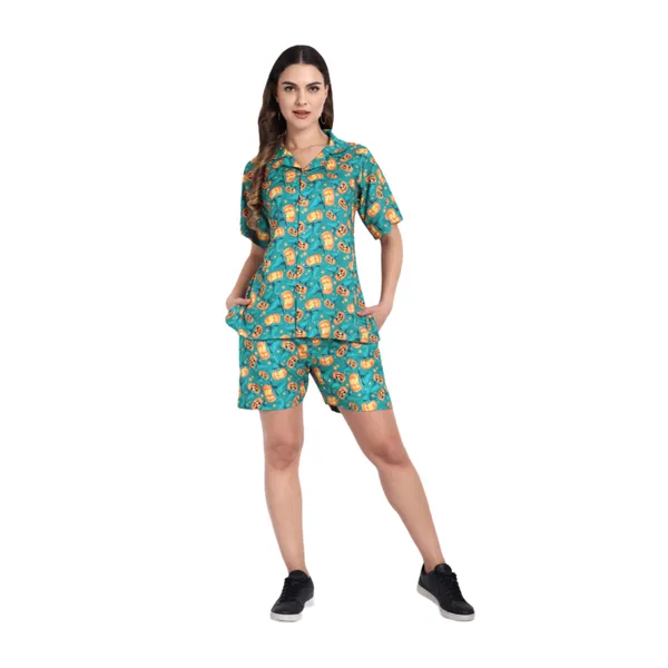Multicolor_Cotton_Premium_&_Elegant_Top_&_Shorts_For_Women