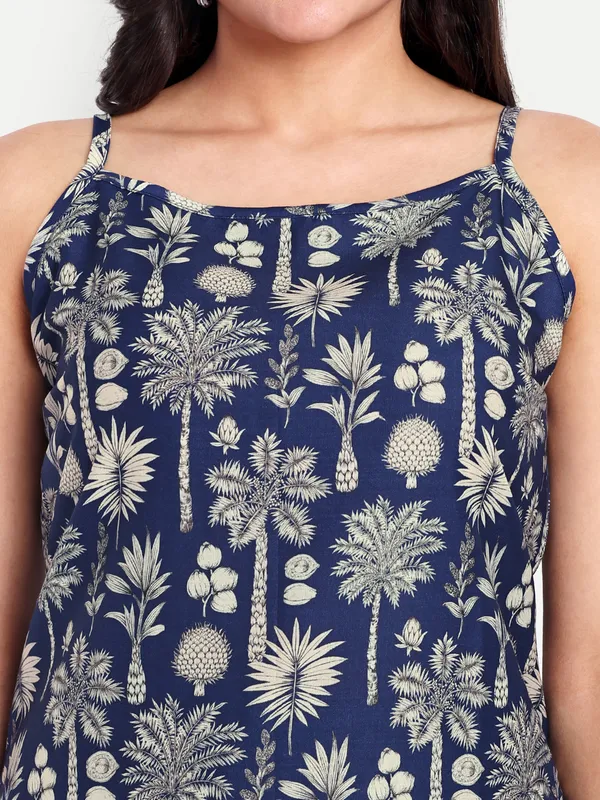 Navy_Blue_Cotton_Premium_&_Elegant_Kurti_&_Pant_For_Women