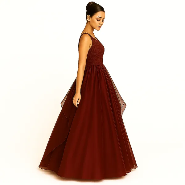 Maroon_Cotton_Premium_&_Elegant_Dress_For_Women