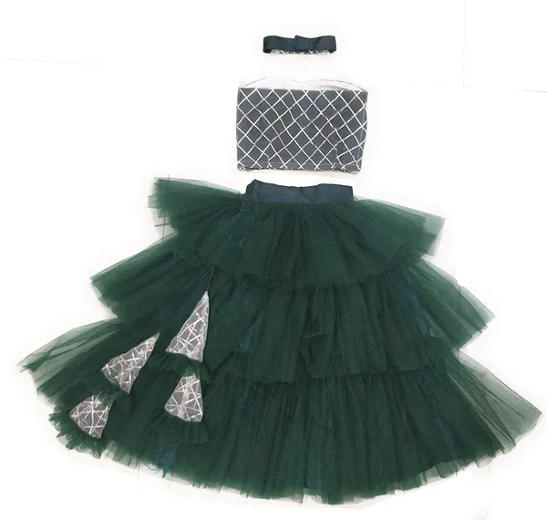 Green_Cotton_Premium_&_Elegant_Lehenga_For_Girls
