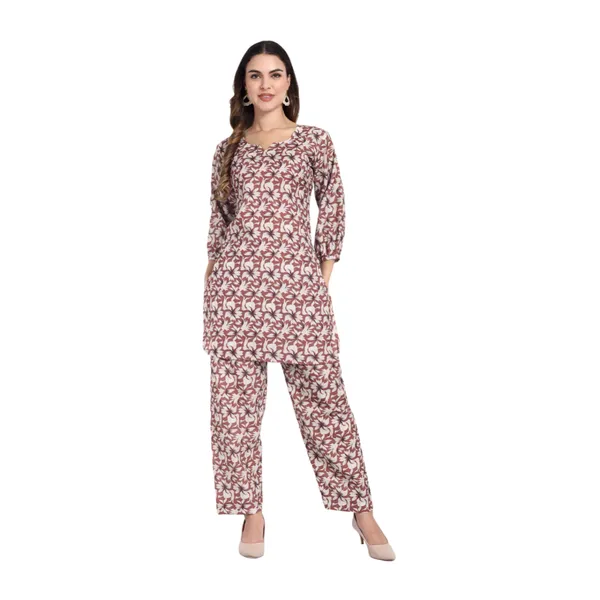 White_And_Brown_Cotton_Premium_&_Elegant_Co-Ord_Set_For_Women
