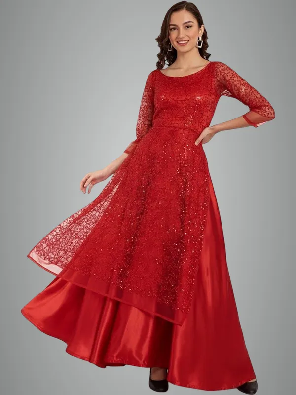Red_Cotton_Premium_&_Elegant_Dress_For_Women