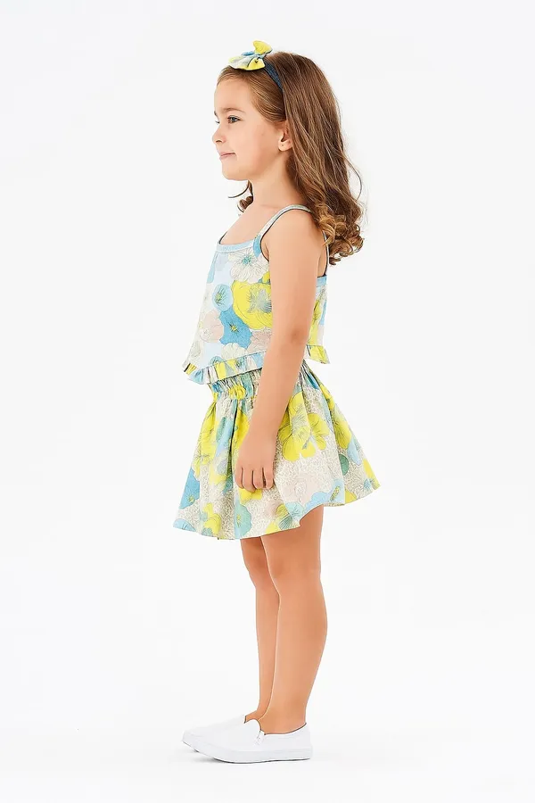 Multicolor_Cotton_Premium_&_Elegant_Top_&_Skirt_For_Girls