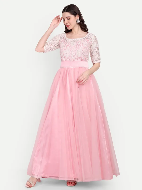 Pink_Cotton_Premium_&_Elegant_Dress_For_Women