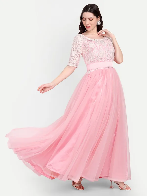 Pink_Cotton_Premium_&_Elegant_Dress_For_Women