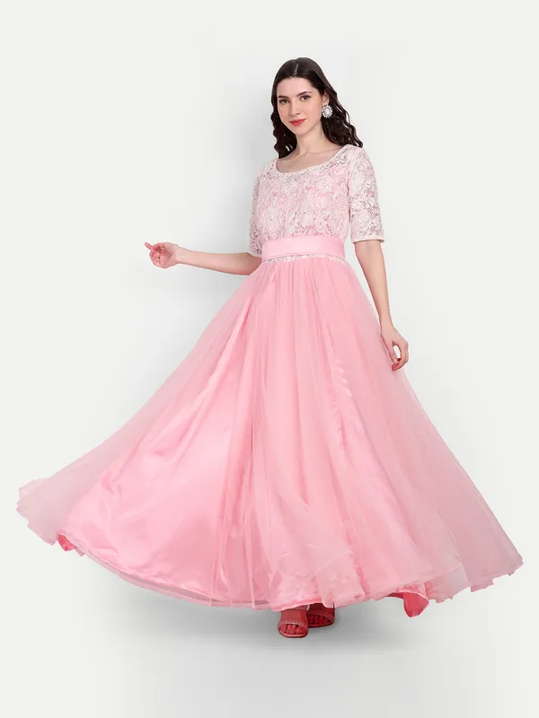 Pink_Cotton_Premium_&_Elegant_Dress_For_Women