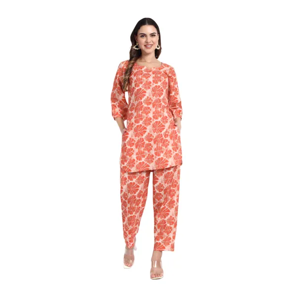 Orange_Cotton_Premium_&_Elegant_Co-Ord_Set_For_Women