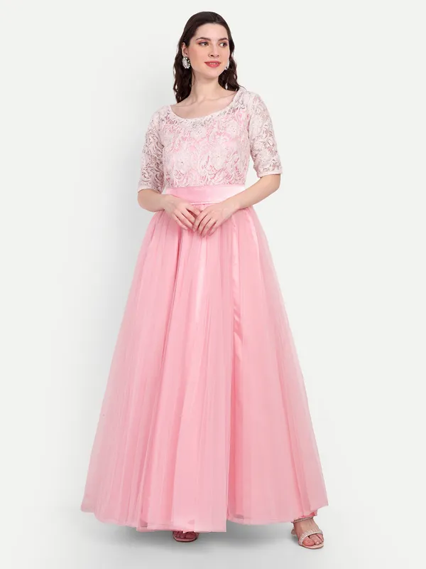 Pink_Cotton_Premium_&_Elegant_Dress_For_Women