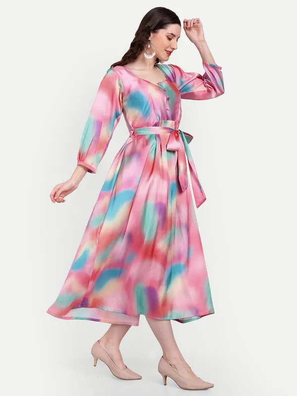 Blue_And_Pink_Cotton_Premium_&_Elegant_Dress_For_Women