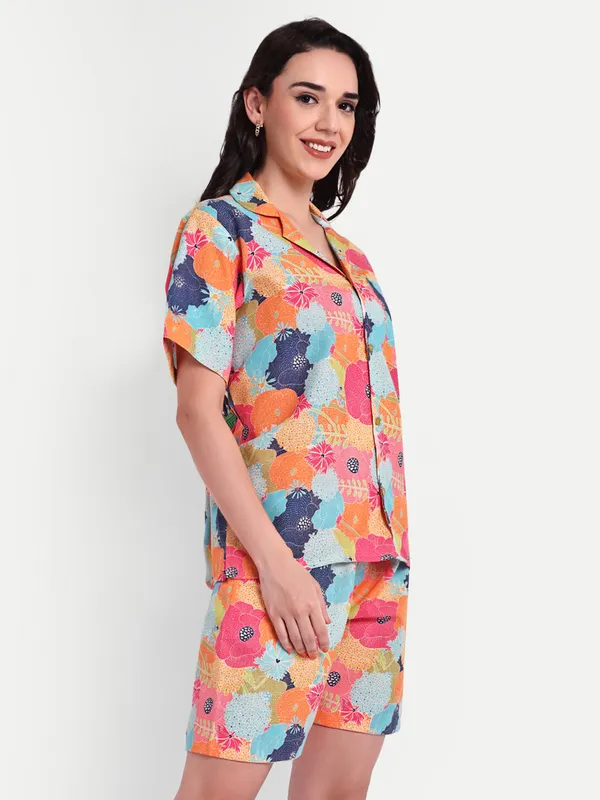 Multicolor_Cotton_Premium_&_Elegant_Top_&_Shorts_For_Women
