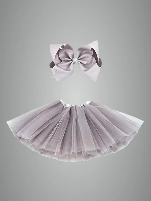Multicolor_Cotton_Premium_&_Elegant_Top_&_Skirt_With_Bow_For_Girls