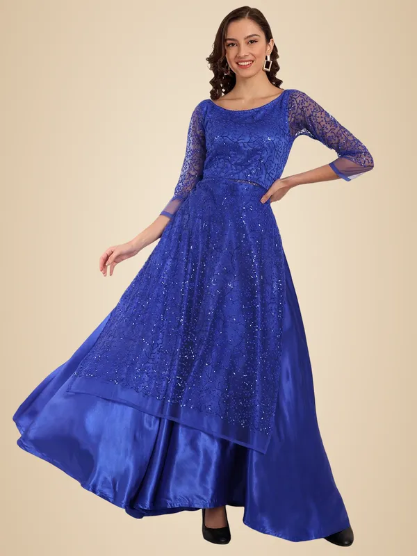 Blue_Cotton_Premium_&_Elegant_Dress_For_Women